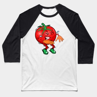 Squatting Tomato Baseball T-Shirt